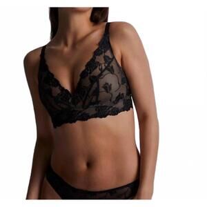 NEW AUBADE softessence padded triangle bralette in noir